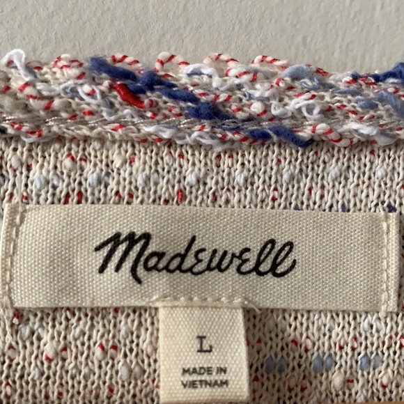 π Madewell Rainbow Jacquard Full Sleeve Top L NWT - Picture 8 of 8